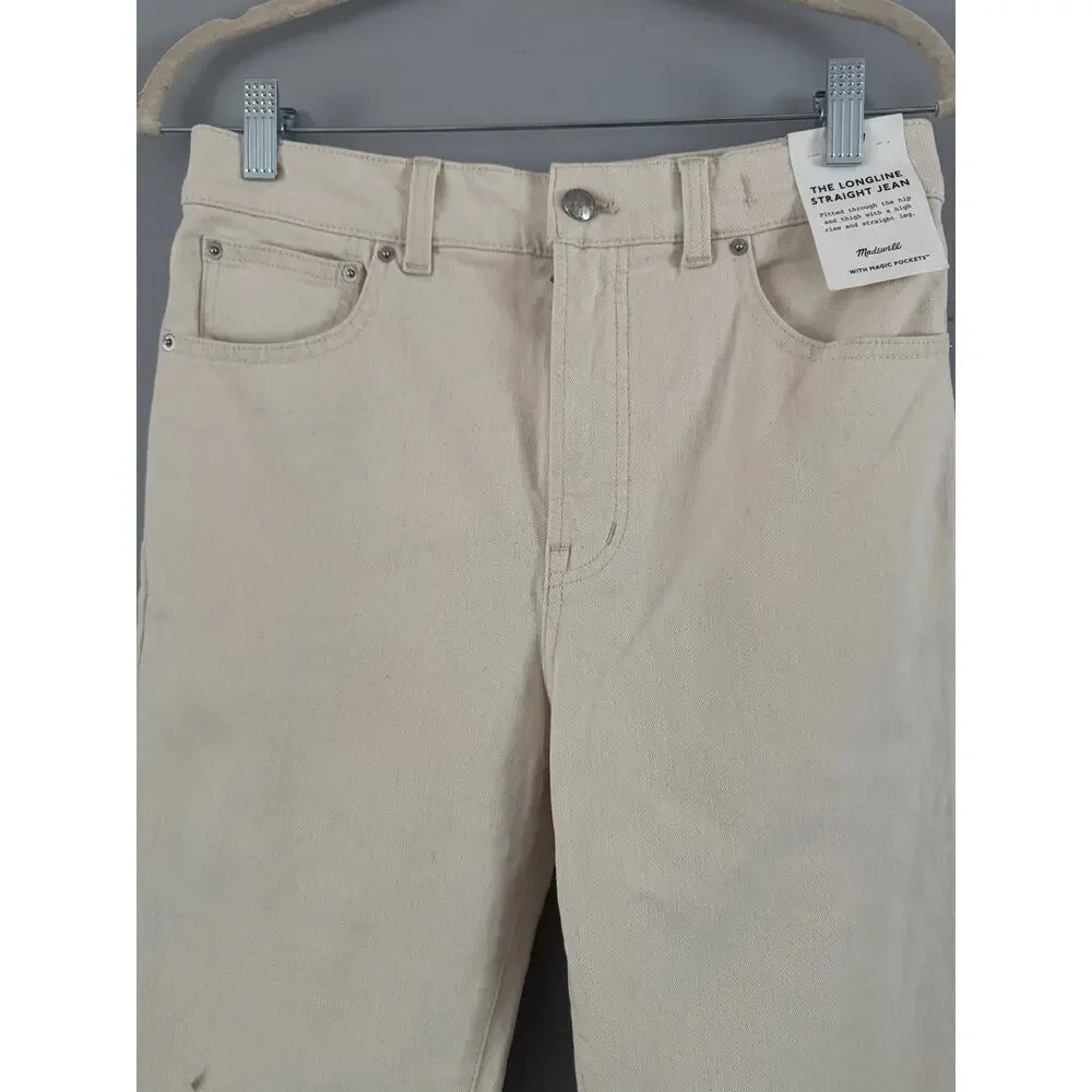 NWD Madewell The Longline Straight Leg Jeans Vintage Canvas Womens 27